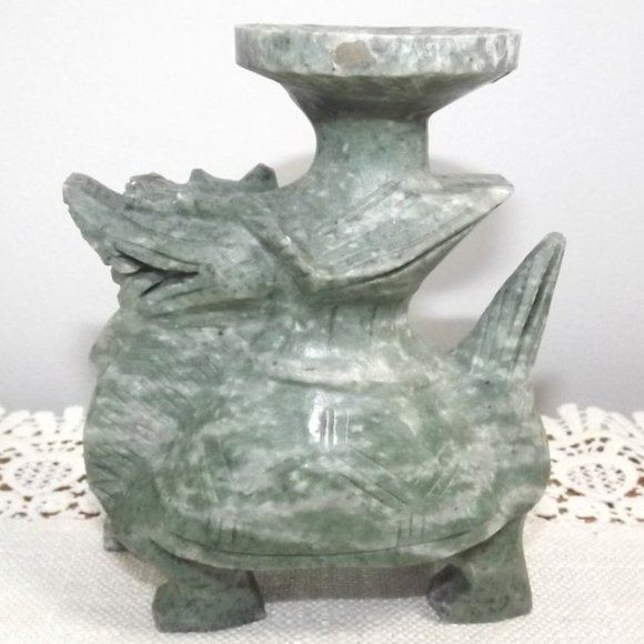 Vintage Chinese Carved Soapstone Dragonlike Figure - Picture 1 of 10